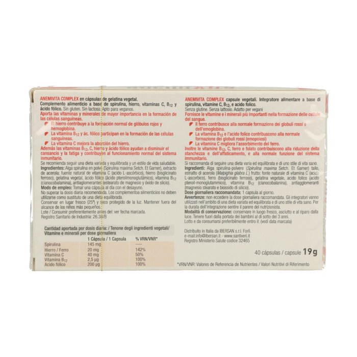 Santiveri Anemivita Complex 40 cápsulas