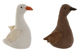 DKD Home Decor Sujetapuertas Blanco Marron 12 x 29 x 21 cm (2 Unidades)