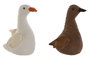 DKD Home Decor Sujetapuertas Blanco Marron 12 x 29 x 21 cm (2 Unidades)