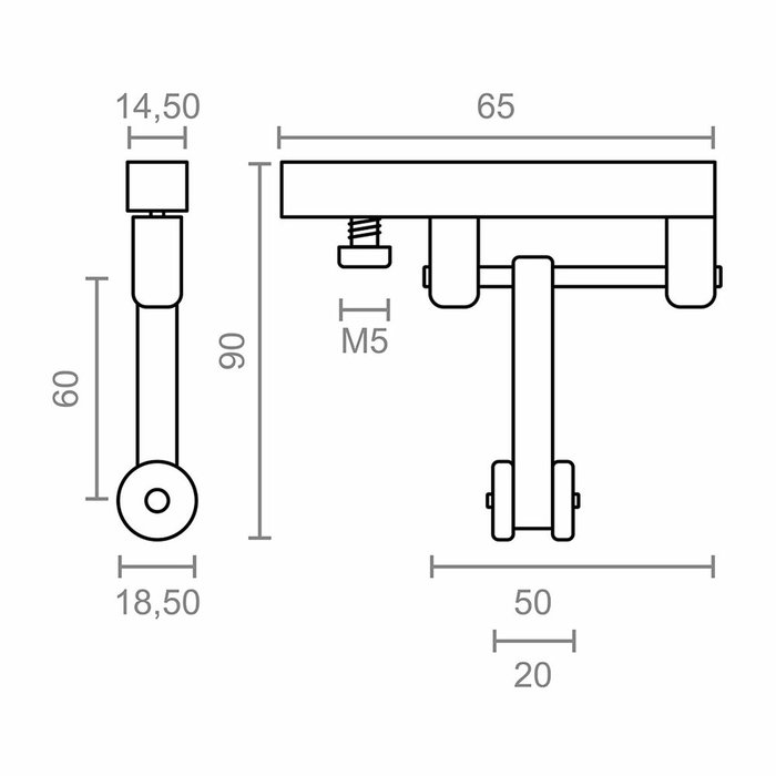 Micel Polea para pérgola corredera modelo tld21 de nylon blanco