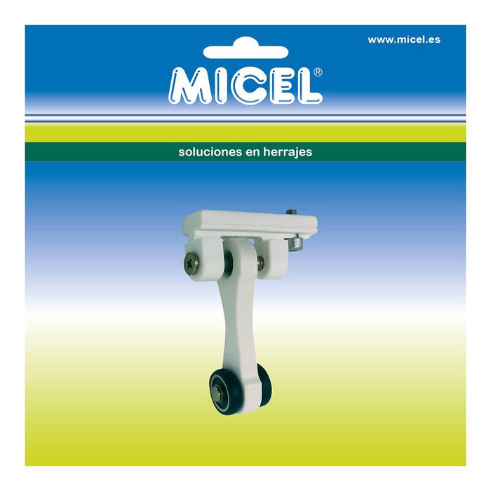 Micel Polea Corredera para Pérgola TLD21 92585 60mm Nylon Blanco para Deslizamiento de Lona con Rodamientos 65x18,50x90mm