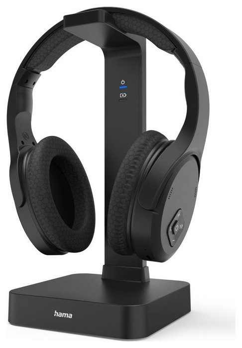 Hama Auriculares de Diadema Inalámbricos 2,4 GHz con Estación de Carga