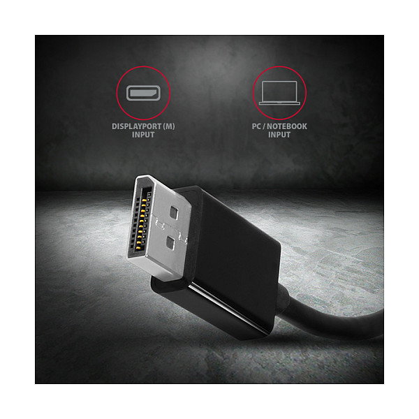 Axagon RVD-VGN Adaptador DisplayPort a VGA WUXGA negro