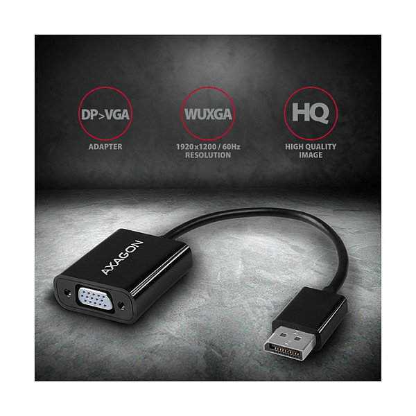 Axagon RVD-VGN Adaptador DisplayPort a VGA WUXGA negro