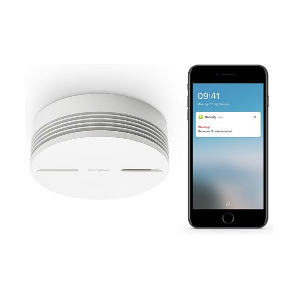 Netatmo NSA-DE Detector de Humo Inteligente con WiFi y Bluetooth, Detector Fotoeléctrico de Reflexión, Blanco, Superficie, Batería de 10 Años Netatmo NSA-DE Detector de Humo Inteligente con WiFi y Bluetooth, Detector Fotoeléctrico de Reflexión, Blanco, Superficie, Batería de 10 Años