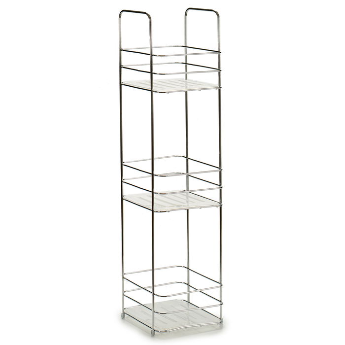 Berilo Estantería Metal Cuadrada 3 Pisos 16x62x16 cm Transparente (Set de 6)