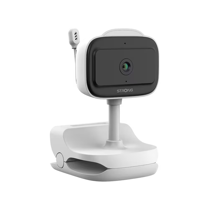 STRONG Cámara Babycam DOVY con Batería, 2K, Visión Nocturna, Luz Noc turna, Canciones, Detección de Llanto y Movimiento, Sensor de Temperatura y Humedad, Control por App