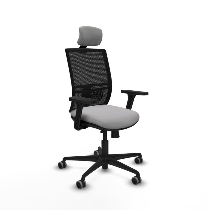 PIQUERAS Y CRESPO Silla de oficina Yunquera Gris claro/Negro con mecanismo Sincro/Traslack PIQUERAS Y CRESPO Silla de oficina Yunquera Gris claro/Negro con mecanismo Sincro/Traslack