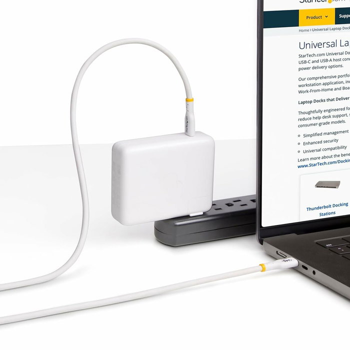 StarTech.com Cable de Carga USB-C de 1m, PD 240W EPR, Blanco