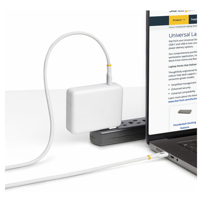 StarTech.com Cable de Carga USB-C de 1m, PD 240W EPR, Blanco