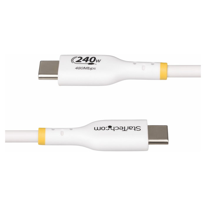 StarTech.com Cable de Carga USB-C de 1m, PD 240W EPR, Blanco