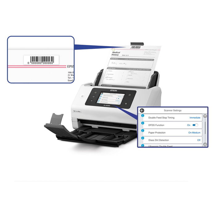 Epson WorkForce DS-900WN Scanner A4, WiFi, 70ppm/140ipm, Alimentador 100 hojas