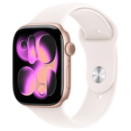 Apple Watch Series 11 GPS + Cellular 46 mm - Oro rosa con correa deportiva rubor claro M/L