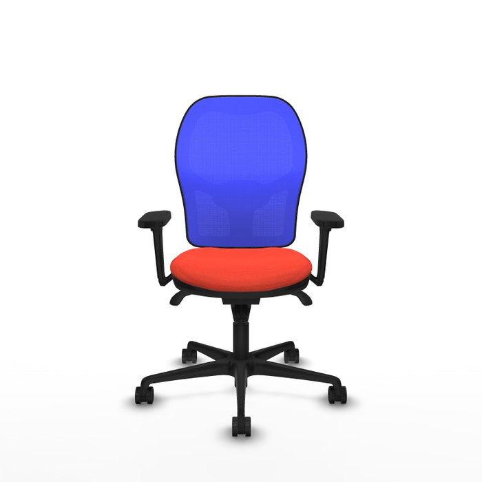 PIQUERAS Y CRESPO Silla de oficina Jorquera con mecanismo Sincro, Naranja oscuro y Azul PIQUERAS Y CRESPO Silla de oficina Jorquera con mecanismo Sincro, Naranja oscuro y Azul