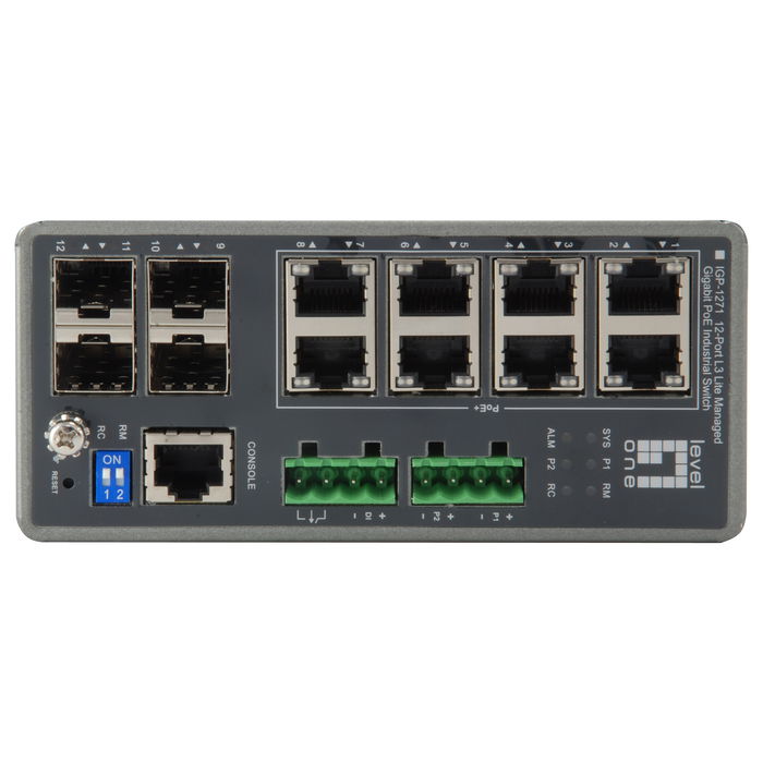 Level One Switch Gestionado IGP-1271 Gigabit Ethernet 8 Puertos PoE+ 240W
