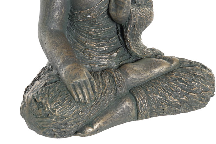 DKD Home Decor Figura de Buda Envejecido en Fibra de Vidrio 28x19x41 cm