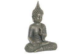 DKD Home Decor Figura de Buda Envejecido en Fibra de Vidrio 28x19x41 cm