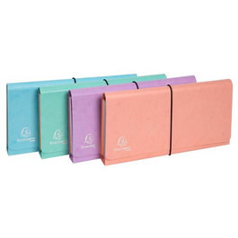 Carpeta Clasificadora Exacompta Aquarel Carton Forrado 6 Dptos. Con Gomas Y Solapas Surtido (4 Col.)