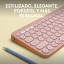 Logitech Pebble Keys 2 K380s Rosa QWERTY