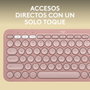 Logitech Pebble Keys 2 K380s Rosa QWERTY