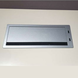 HERRAJES ALK Pasacable Con Tapa Amortiguador 2XUSB Plata