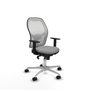 PIQUERAS Y CRESPO Silla de oficina Jorquera con mecanismo Sincro, Gris y Blanco