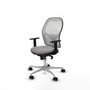 PIQUERAS Y CRESPO Silla de oficina Jorquera con mecanismo Sincro, Gris y Blanco