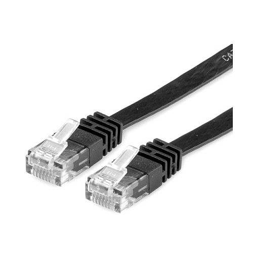 VALUE 21.99.0825 Cable de Red UTP Cat6a Plano, 5 m, Negro VALUE 21.99.0825 Cable de Red UTP Cat6a Plano, 5 m, Negro