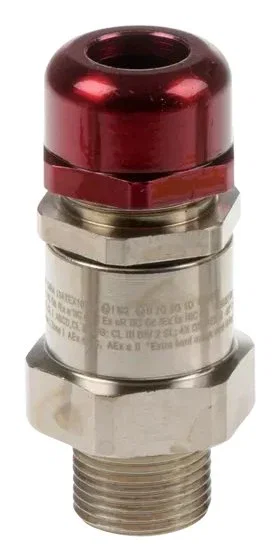 Axis 01845-001 Prensaestopas ATEX IECEx para Cable M20, Color Rojo Metálico, Conexión Antideflagrante