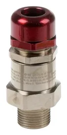 Axis 01845-001 Prensaestopas ATEX IECEx para Cable M20, Color Rojo Metálico, Conexión Antideflagrante