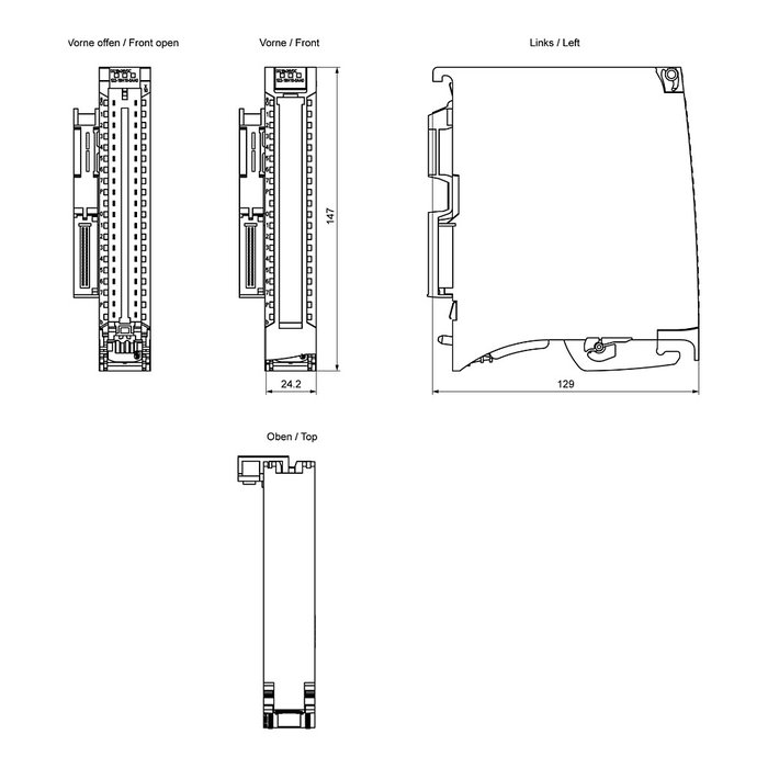 Siemens SIMATIC S7-1500 6ES7522-1BH10-0AA0 Módulo de salida digital DQ16 x DC24V/0,5A Siemens SIMATIC S7-1500 6ES7522-1BH10-0AA0 Módulo de salida digital DQ16 x DC24V/0,5A