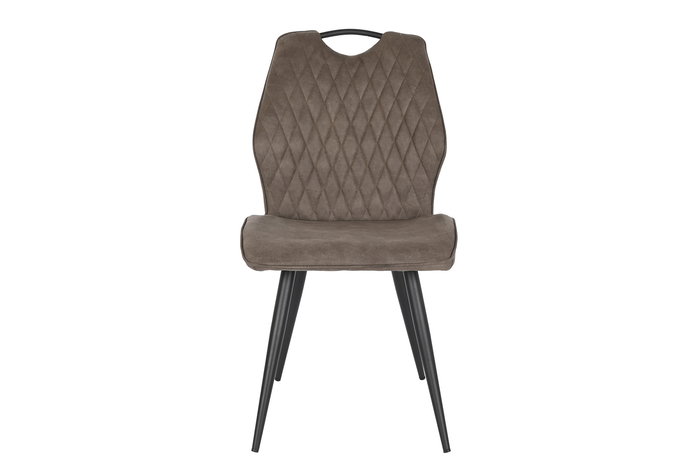 DKD Home Decor Silla Marron Oscuro Negro Poliester Metal 48 x 88.5 x 60 cm (4 Unidades)