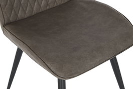 DKD Home Decor Silla Marron Oscuro Negro Poliester Metal 48 x 88.5 x 60 cm (4 Unidades)