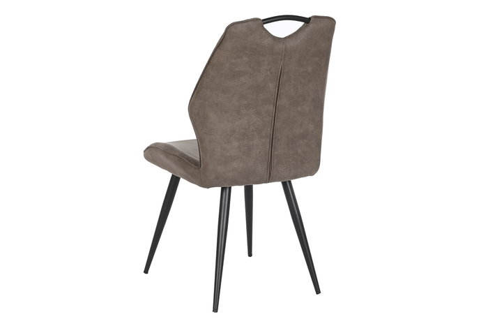 DKD Home Decor Silla Marron Oscuro Negro Poliester Metal 48 x 88.5 x 60 cm (4 Unidades)