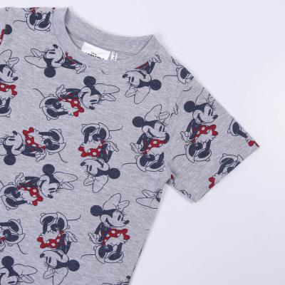 Camiseta Corta Single Jersey Punto Minnie Gris 10 Años