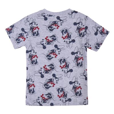 Camiseta Corta Single Jersey Punto Minnie Gris 10 Años
