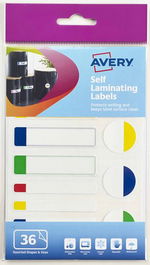 Etiquetas Adh.Manuales Avery Multiformas Ø25Mm Amarilla-Verde-Azul-Rojo 36 Uds.(60-124)