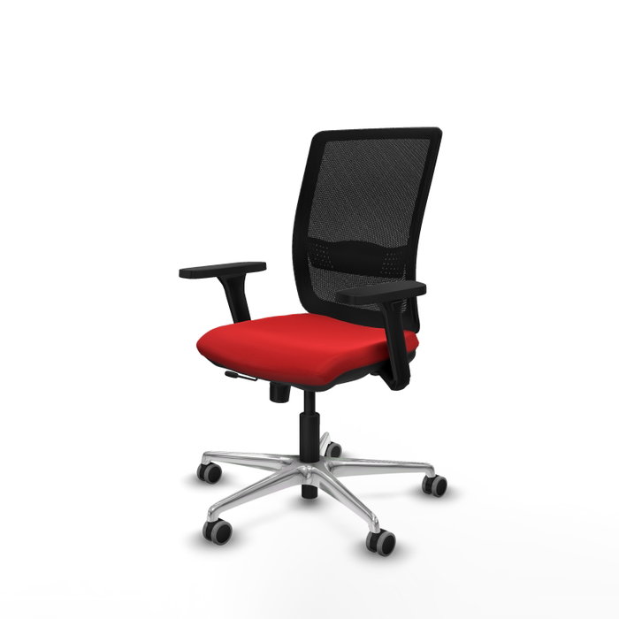 PIQUERAS Y CRESPO Silla de oficina Haches Rojo/Negro con mecanismo Sincro/Traslack