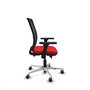 PIQUERAS Y CRESPO Silla de oficina Haches Rojo/Negro con mecanismo Sincro/Traslack