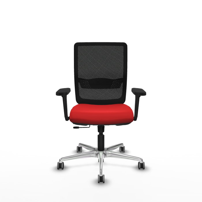PIQUERAS Y CRESPO Silla de oficina Haches Rojo/Negro con mecanismo Sincro/Traslack