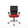 PIQUERAS Y CRESPO Silla de oficina Haches Rojo/Negro con mecanismo Sincro/Traslack