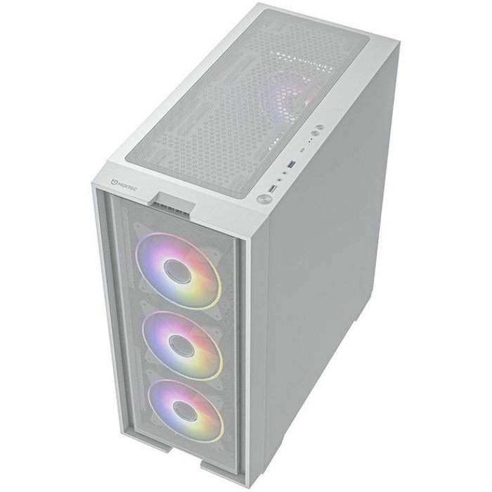 Hiditec H2 Air ARGB Torre Blanca con Ventiladores ARGB de Efecto Infinito