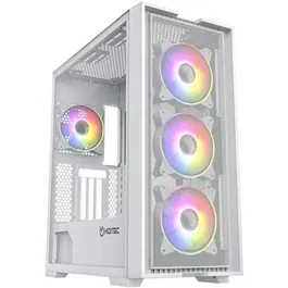 Hiditec Caja Gaming Torre H2 AIR ARGB Blanca con 4 Ventiladores LED ARGB, Cristal Templado, E-ATX, Refrigeración Líquida 360mm