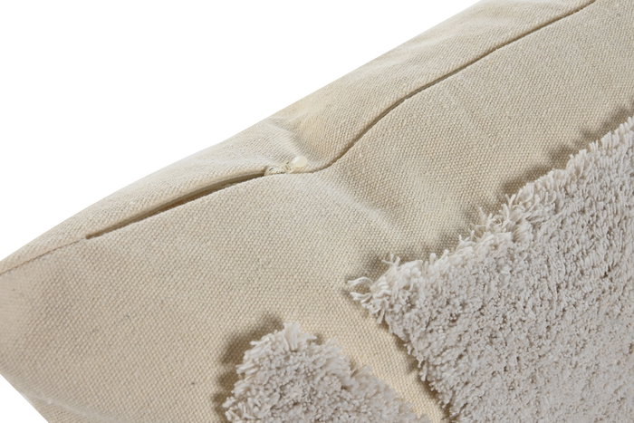 DKD Home Decor Cojín de Algodón Bordado Beige DKD Home Decor Cojín de Algodón Bordado Beige