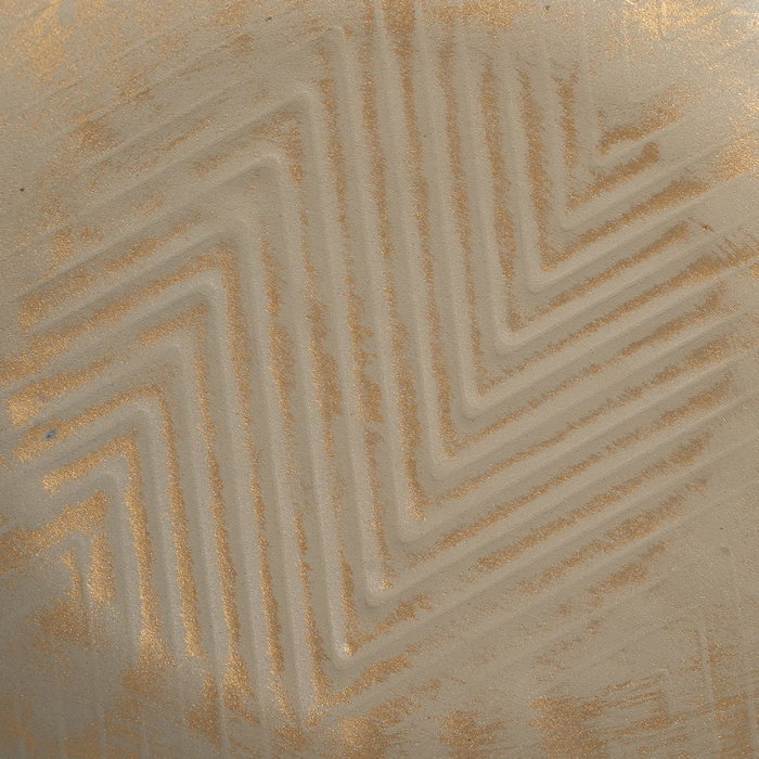 Bandeja Oro-Beige Metal 37 X 37 X 8 cm