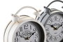 DKD Home Decor Set de 2 Relojes de Sobremesa en Hierro y Cristal Gris y Blanco