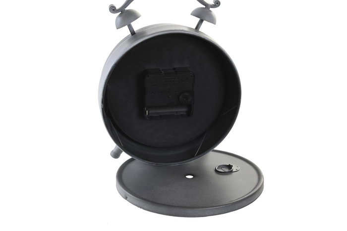 DKD Home Decor Set de 2 Relojes de Sobremesa en Hierro y Cristal Gris y Blanco