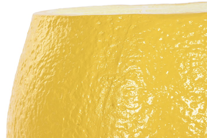 DKD Home Decor Mesita Auxiliar Magnesia 36x36x41 Amarillo Limón