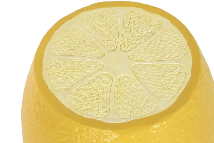 DKD Home Decor Mesita Auxiliar Magnesia 36x36x41 Amarillo Limón
