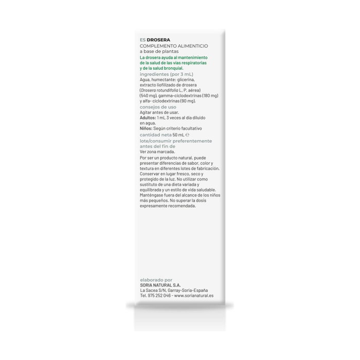 Soria Natural Extracto de Drosera Fórmula XXI 50 ml